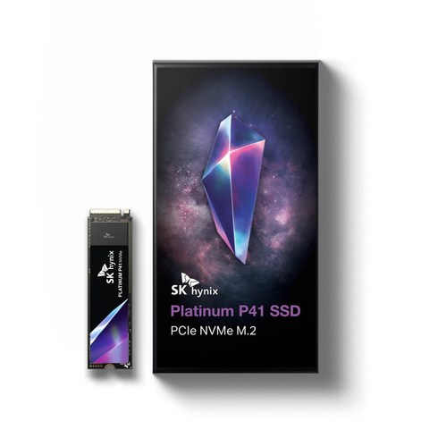 SK하이닉스 플래티넘 P41 2TB PCIe NVMe Gen4 M.2 2280 내부 SSD l 최대 7 000MB/sl Compact 폼 팩터 176단 NAND 플래시 내장 솔리드