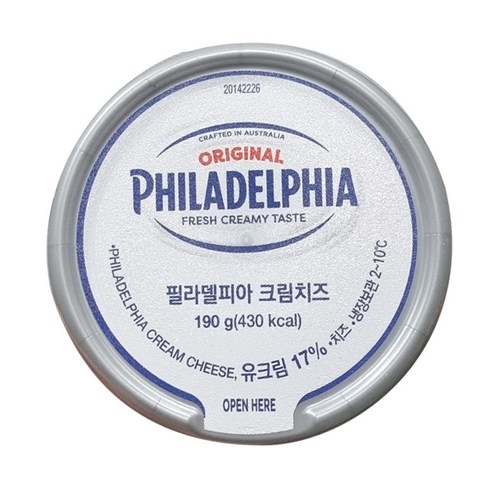 무료배송!! 코스트코 필라델피아 크림 치즈 플레인 190g x 2개 (아이스박스 포장발송) 잼 스프레드