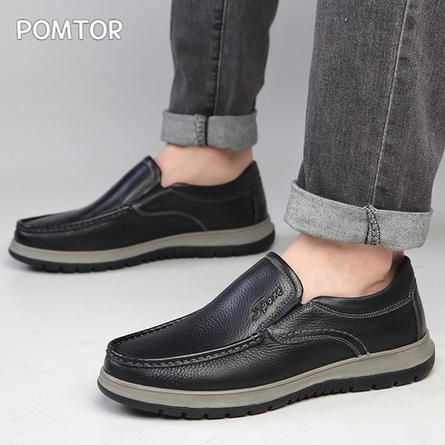 남자구두 - POMTOR 남성 캐주얼 로퍼 슬립온 남자 구두