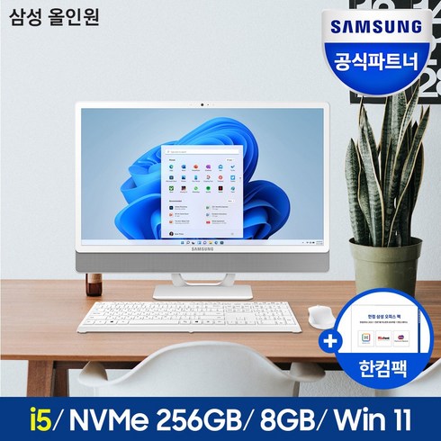 삼성전자 올인원 일체형PC DM530ADA-L58AW (i5-1135G7 60.5cm), WIN10 Home, RAM 8GB, NVMe 256GB