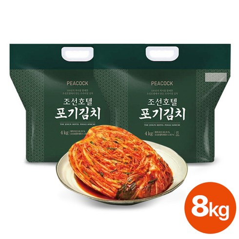 [KT알파쇼핑][피코크] 조선호텔 포기김치 4kg x 2팩 (총 8kg), 2개