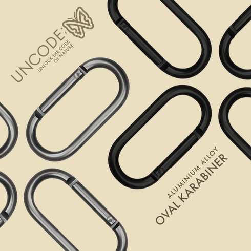 2023년 가성비 최고 타원형고리 - UNCODE 타원 카라비너 캠핑 타프 알루미늄 타원형 비너 5cm 10EA set, 크롬 10ea