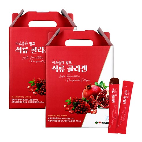 하이헬스 이소플라 발효 석류콜라겐 젤리스틱, 20g x 80개입, 2세트