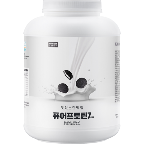 프로틴스토리 맛있는 단백질 퓨어프로틴7 3kg 쿠키앤크림, 쿠키앤크림 3kg 1개, 1개