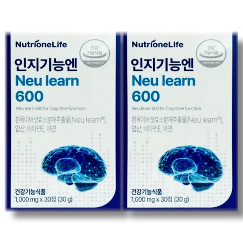 뉴트리원 인지기능엔 뉴런 600 1000mg x 30정 2박스, 2개