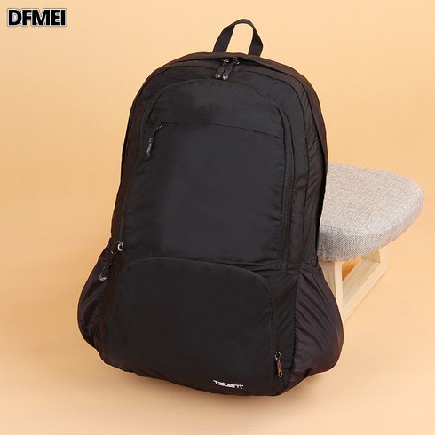 DFMEI 아웃도어 스포츠백 접이식 백팩 나일론 경량 휴대용 피부 백팩, 9261 블랙