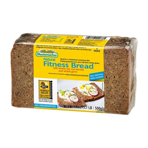메스테마허 내추럴 피트니스 브레드, 500g, 1개