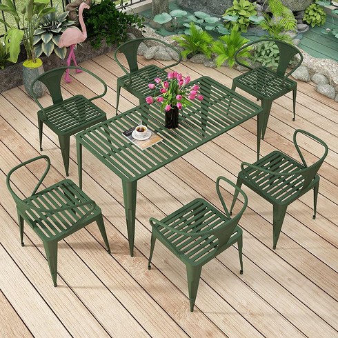 이케아 야외 정원 테라스 테이블 편의점 캠핑 평상 가구 피크닉 감성 식탁 의자세트 베란다 카페 원형 철제, 블랙 체어: (싱글팩)