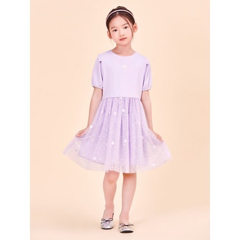 빈폴 키즈 BEANPOLE KIDS 러블리 빙키 걸즈 하트 포인트 튜튜 원피스 라이트 퍼플 BI4471G95V 1174290