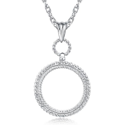 주식회사 아로 P008 3배 쥬얼리 목걸이 실버 돋보기 부모님 선물 노인 시력저하, 1개