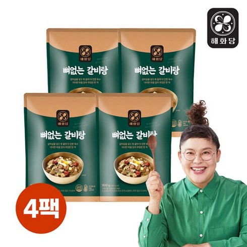 해화당 해화당 뼈없는 갈비탕 900g x 4팩(총3.6kg)