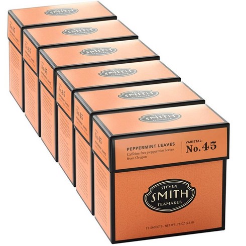 스미스메이즈 - Steven Smith Teamaker Peppermint 스티븐스미스티메이커 페퍼민트 잎 No.45 22g 15개입 6팩, 6개