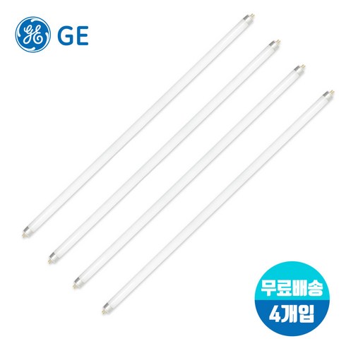 GE T5 직관 형광등 램프 28W 1150mm x 4개입 주광색(하얀빛), 주광색, 4개