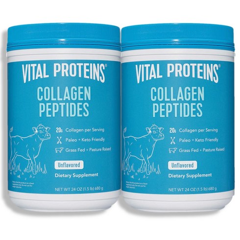 바이탈프로틴 콜라겐 펩타이드 680g 2병 / Vital Proteins Collagen Peptides Unflavored 1.5 lbs 2bt Exp. 2027/12, 2개