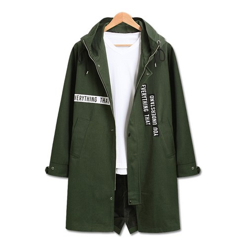 2023년 가성비 최고 야상브랜드 - 탑보이 면 테이프 오버핏 롱 야상자켓 (SC007)