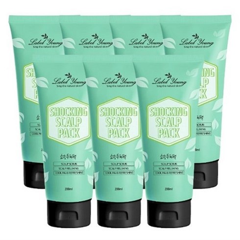 두피팩 - 라벨영 비듬+각질+두피스케일링 쇼킹두피팩 7, 100ml, 7개