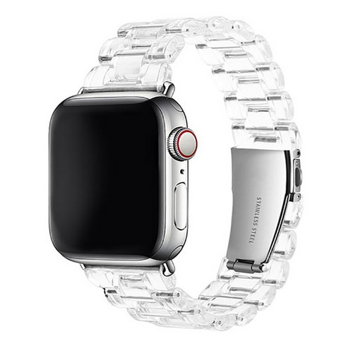 우먼스9999 애플워치 7 6 5 4 3 SE 호환 가능 투명 스트랩, 투명 38/40/41mm, 38/40/41mm