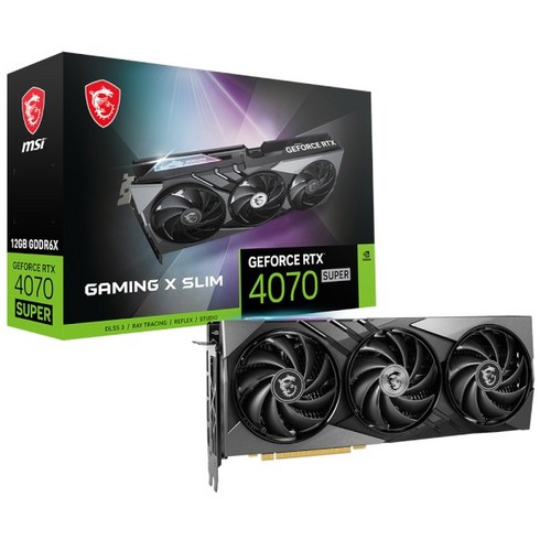 4070 - MSI 지포스 RTX 4070 SUPER 게이밍 X 슬림 D6X 12GB 트라이프로져3, RTX 4070 SUPER 게이밍  트라이프로져3