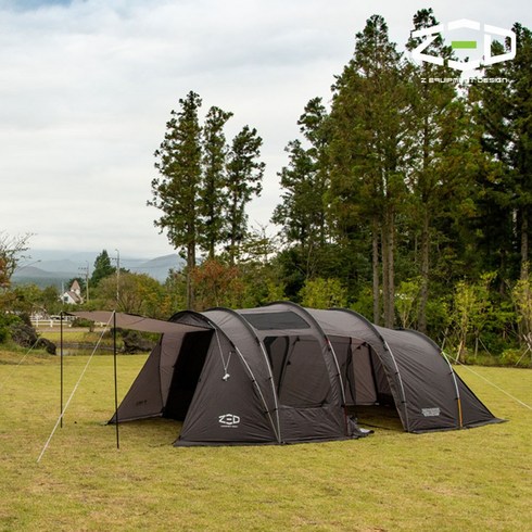 2023년 가성비 최고 제드텐트 - 제드 초대형 터널 리빙쉘 거실 형 투 패밀리 텐트 T-MAX 티맥스 그라운드시트포함, 단품