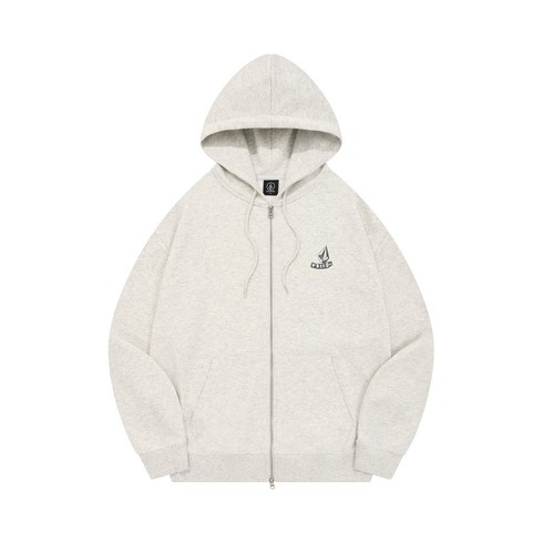 볼컴 VOLCOM STONED 오버핏 후드집업(아이스 그레이)