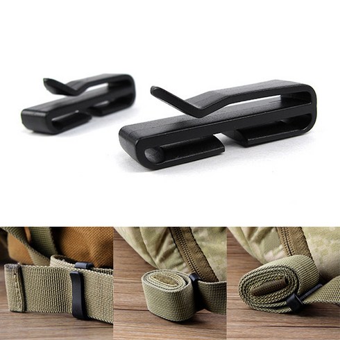 일상채움 가방 배낭 웨빙 끈 고정 정리 클립 10p 세트, 내경 32mm, 1세트