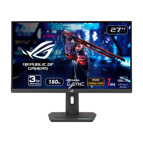 ASUS ROG Strix XG27ACS - WQHD Fast IPS (1ms) 180Hz USB-C 27인치 게이밍 AI 모니터