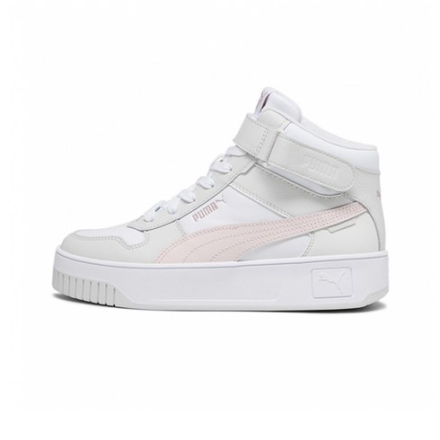 S마켓 NC고잔 PUMA 카리나 스트릿 미드 (39233704) 가볍고 편안한 핑크화이트 미드 농구화 스타일 스니커즈