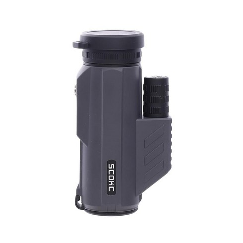 SCOKC Waterproof Monocular Telescope | Lightweight with Travel Bag Compact 10X Magnification Wide Fi, dark grey, 12x32