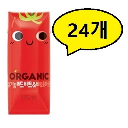 크니쁘니 - 오가닉 레드비트&배&토마토 야채혼합주스, 125ml, 24개