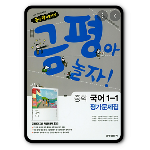 방금효과중문 - 금성 중학교 중등 평가문제집 국어 중1-1 류수열 금평아놀자, 국어영역, 중등1학년