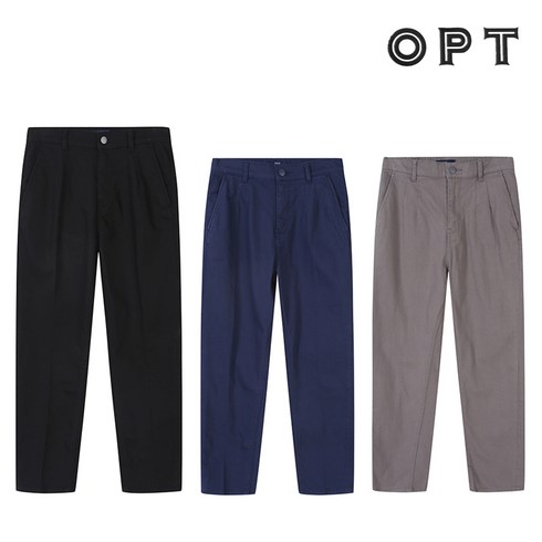 OLPLPA02M_BK - 옵트 여성 테이퍼드 컬러 데님팬츠 3종 택1 OLPLPA02M