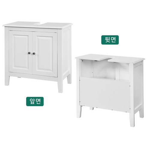 [국내배송] SoBuy 욕실 세면대 하부장 튼튼한 수납장 MDF 화이트 FRG202-W, 1개, FRG202-W(화이트)