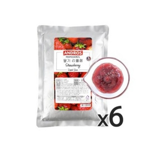 앤드로스 딸기 리플잼 1kg 6개