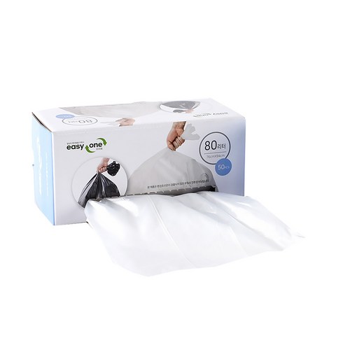 한장씩 뽑아쓰는 재활용 쓰레기 분리수거 비닐봉투 투명색, 80L, 1개