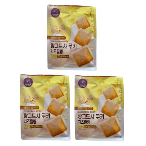 랑그드샤 쿠키 치즈필링 130g, 3개