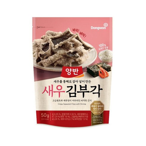 양반 새우 김부각, 50g, 6개