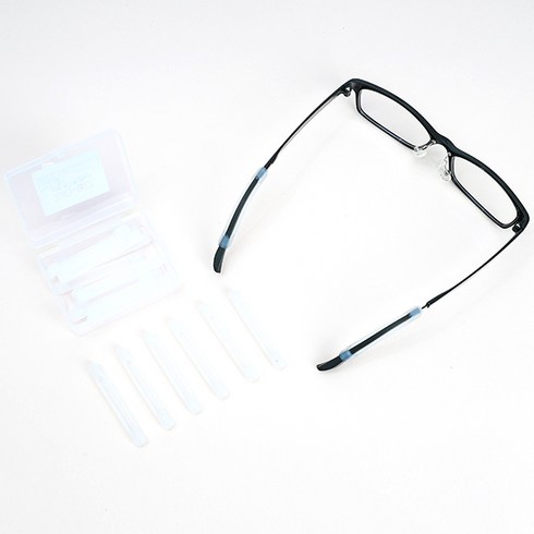 ZIO-BIZ 안경 귀고무 20pcs 투명 / 안경흘러내림방지 안경귀아픔방지 안경미끄럼방지 안경고정 안경테고정 안경다리팁 안경 실리콘 논슬립 귀고무