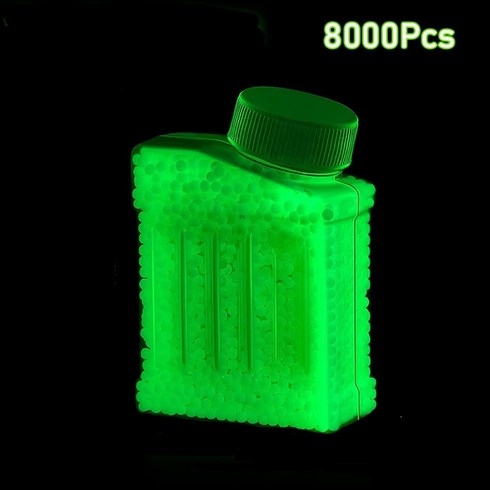 조인트 야광 형광 워터 불릿 비즈 리필 탄약 젤 볼 에어소프트 슈팅 게임 BB 7-8mm, [02] 8000Pcs