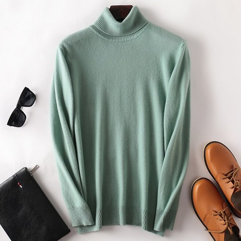 메리노울내의 내복 100% Merino Pure Wool Thin Sweater Men's High Lapel Long Sleeve Knitted Autumn And Wi