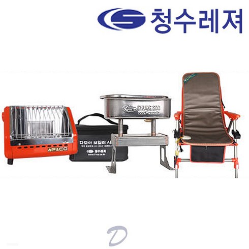 2023년 가성비 최고 낚시용보일러 - 청수레져 청수레져 낚시용품 다모아9 보일러 + 피엔코난로 + 의자매트, 레드