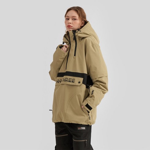2023년 가성비 최고 스노우보드아노락 - 엔쓰리 2223 NNN NT22 ANORAK JACKET LIGHT BEIGE 스노우 보드복 아노락 자켓