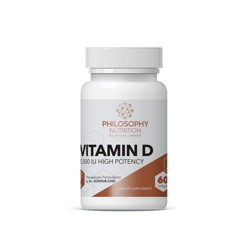 필로소피 비타민 D 5000 IU 60캡슐 - Philosophy Nutrition Vitamin D 5000 IU 60 softgel, 60정, 1개