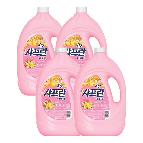 2023년 가성비 최고 LG생활건강 샤프란 고농축 섬유유연제 - LG 생활건강 샤프란 아로마 섬유유연제 바닐라 핑크 3.1L x 4개