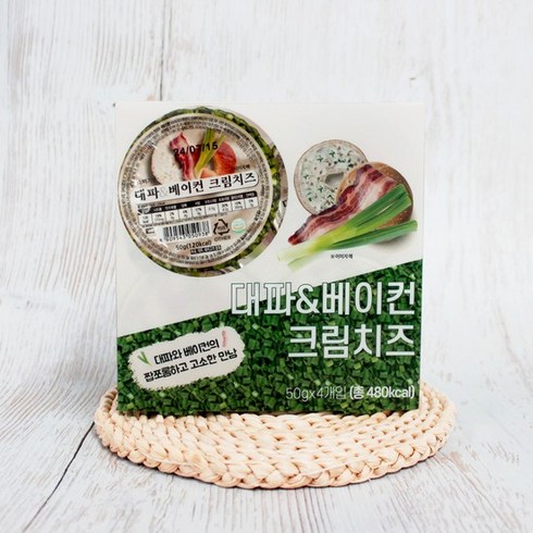 대파베이컨크림치즈 - 대파&베이컨 크림치즈 50g (4입), 없음