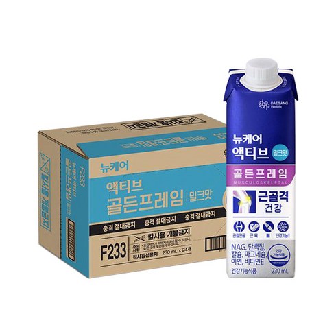 뉴케어 액티브 골든프레임 밀크맛, 230ml, 24개