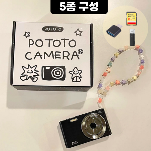 디카 - [선물패키지] 포토토 빈티지 디카 디지털 카메라 POTOTO-01, 블랙