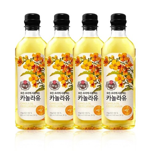 모든요리에 사용하는 카놀라유 500ml 4개