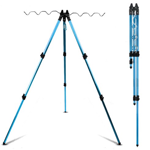 원투거치대 - 원투대 3단 삼각받침대 바다 민물 원투 낚시 낚시대 컬러 삼각대 고급 거치대 서프 스탠드 받침틀, 3단 컬러 삼각받침대(블루)