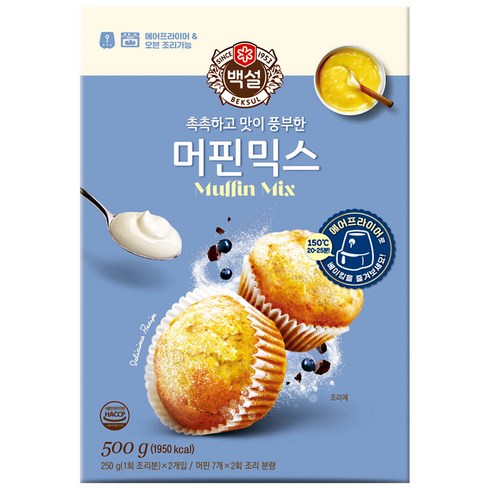 2023년 가성비 최고 백설머핀믹스 - CJ 백설 머핀믹스 500g, 1개