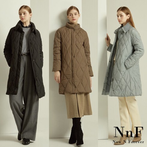 [Now N Forever] NnF 22FW 여성 퍼 안감 퀼팅 패딩 코트 1종